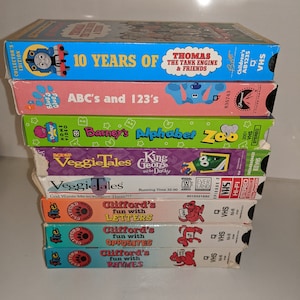 VHS Tapes / VHS Movies / Thomas the Train / Blues Clues / Veggie Tales / Clifford / Barney / Clifford the Big Red Dog /Cartoons /Kids Movies