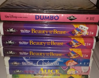 Black Diamond Disney VHS Tapes / Dumbo / Beauty and the