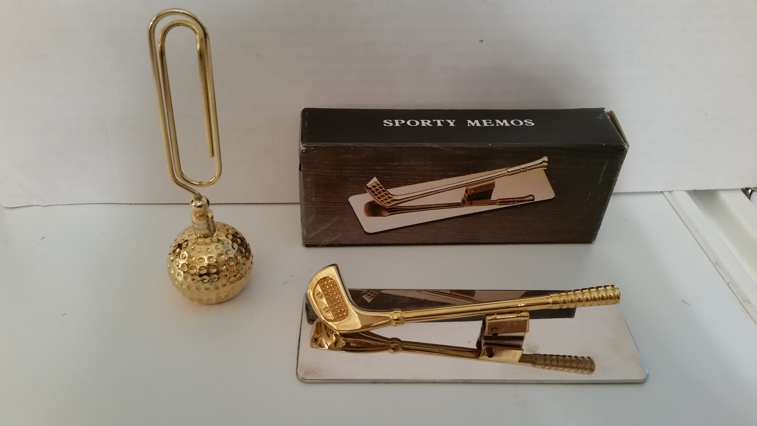 Brass Golf Office Decor / Golf Club Desk Paper Clip / Brass / Etsy UK