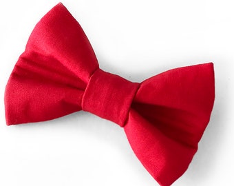 Dog bow, Red dog bow, red bowtie, dog bow tie, dog lover gift, birthday dog bow