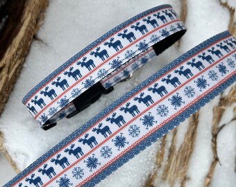 Christmas sweater dog collar - winter dog collar - christmas dog collar - snowflake dog collar