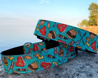 Summer BBQ Dog Collar - dog collar - ECO CANVAS collar