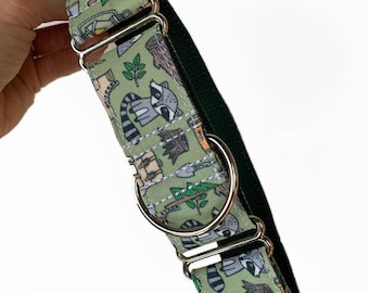 Martingale dog collar, camping martingale / Happy Camper Martingale