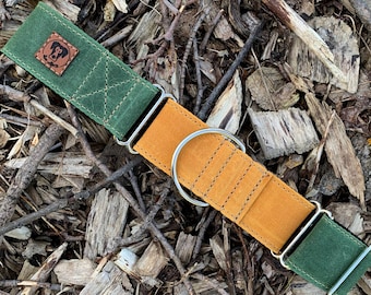Waxed Canvas Martingale dog collar - martingale - martingale dog collar