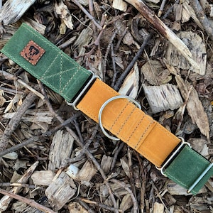 Waxed Canvas Martingale dog collar - martingale - martingale dog collar