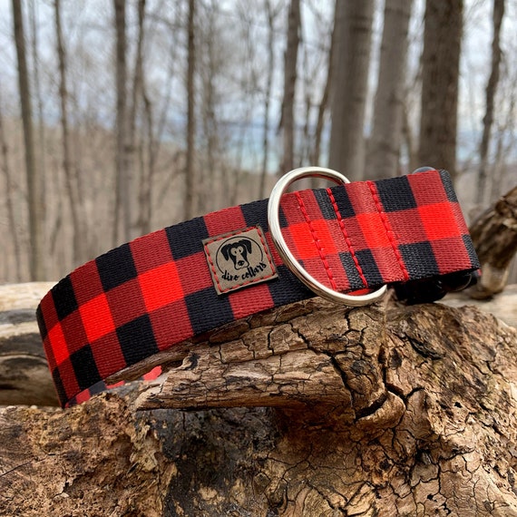 Red Buffalo Plaid Dog Collar water resistant dog collar Etsy