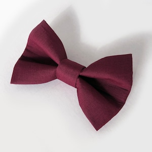 Burgundy dog bow tie, dog ring bearer, burgundy cat bow