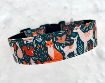 Forest friends dog collar - woodland dog collar