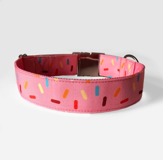 Mmmm donuts pink dog collar sprinkle dog collar donut dog