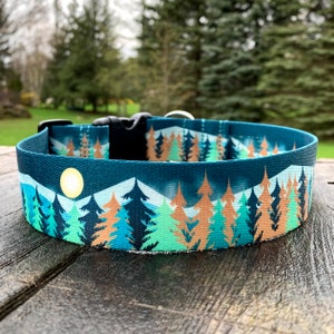Collier pour chien Forest Nights - collier pour chien résistant à l'eau - collier pour chien - collier pour chien aventure