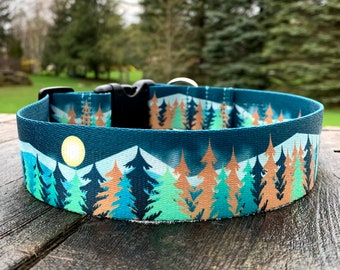 Forest Nights Dog Collar - water resistant dog collar - dog collar - adventure dog collar