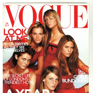 その他 GQ january 2001 Gisele Vogue UK January 2001 British Original Magazine Birthday Gift