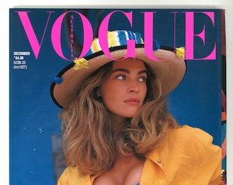 Vogue Australia no 12 December 1991 Original Vintage Magazine cover photo by Patrick Russell inside Daryl Hannah