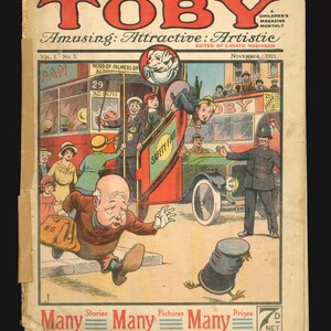 Toby Children&#39;s vol 1 n. 3 novembre 1921 Rivista mensile Scarce Heath Robinson a cura