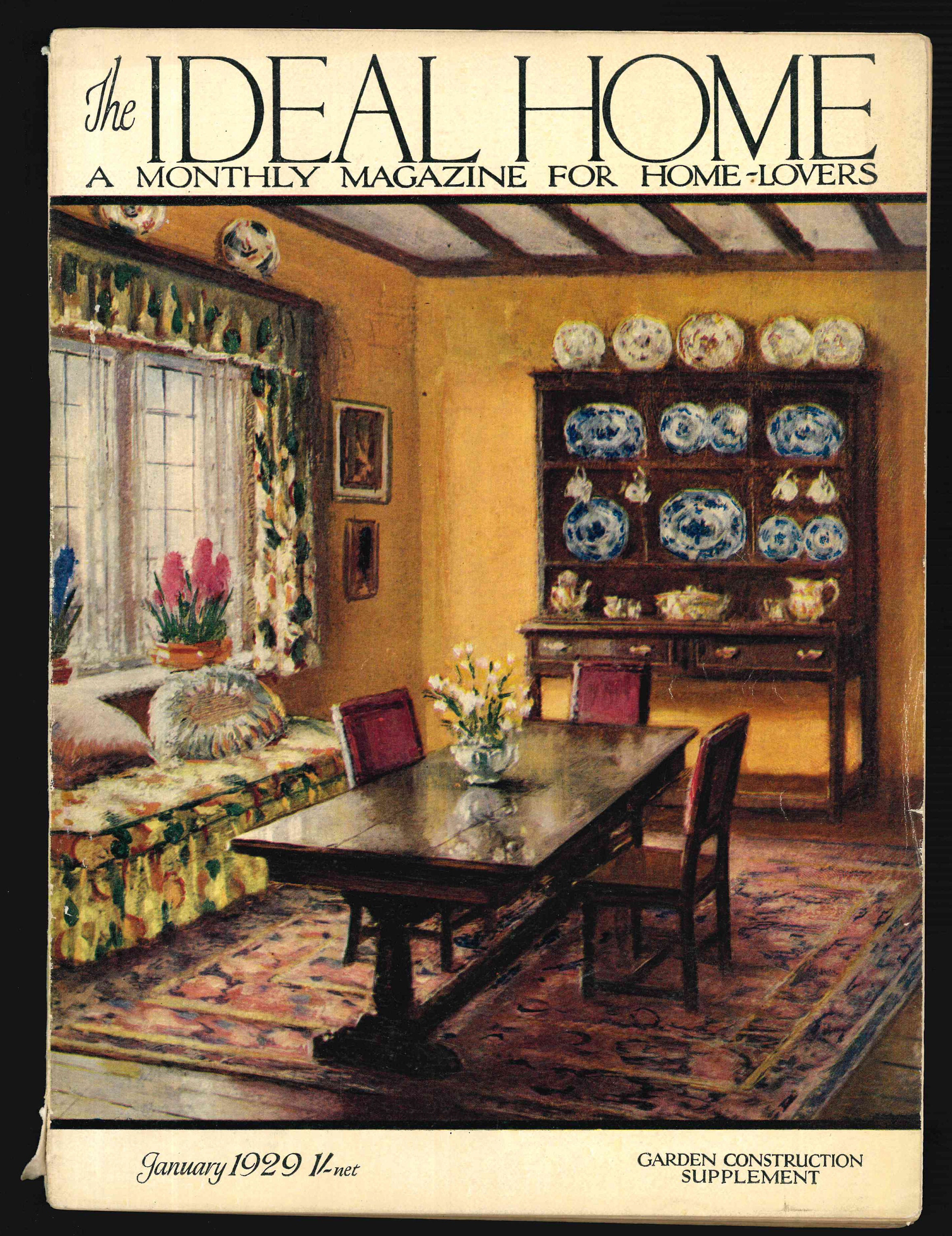 ガイ・リップスコムによる 1929 年 1 月と 12 月の Ideal Home の表紙 