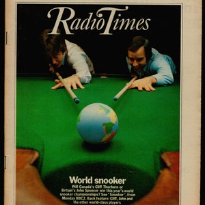 Radio Times April 15-21 1978 Original Vintage Magazine World Snooker Cliff Thorburn John Spencer