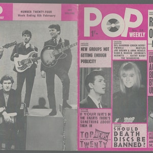 Pop Weekly no 24 Feb 1965 Cliff Richard The Searchers