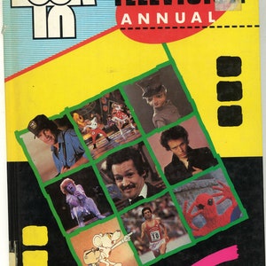 Look In Television Annual Book 1982 British  Gift Birthday Present inside  Adam Ant Toya Wilsox Cannon & Ball Smurfs