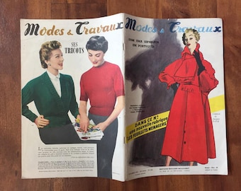 Modes & Travaux no 622 October 1952  Retro Rare Foreign France French Paris Fashion  Magazine  Birthday Present