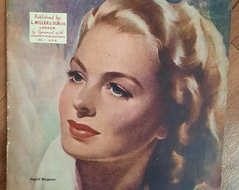Movie Classic 1930 Vintage Original Rare Monthly Film Magazine Ingrid Bergman  cover Sydney Skolsky