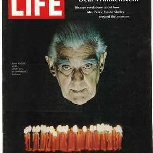 Life US March 15 1968 American Original Vintage Weekly Magazine Gift Birthday Present Boris Karloff cover