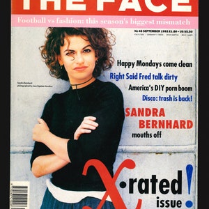 The Face  no.48 Sept 1992 British Original Vintage Fashion Magazine Sandra Bernhard