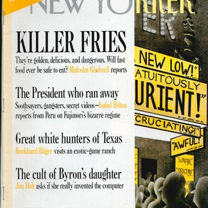 New Yorker March 5 2001 Original Journalism Vintage Magazine A New Low by Ian Falconer