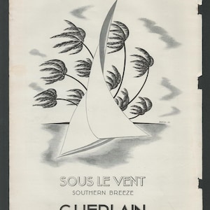 Guerlain Perfume 1935 Original Tear sheet ideal for Framing