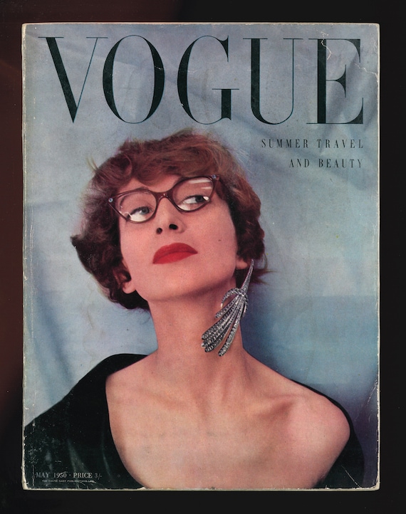 ヴォーグ UK 1950 年 5 月号 オリジナル ヴィンテージ ファッション 