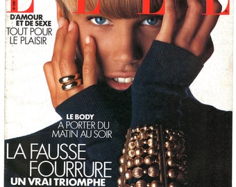 Elle French no 2287 Nov 6 1989 Original Vintage Fashion Magazine Gift Present Birthday