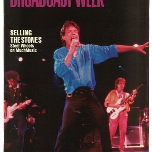 Semaine de radiodiffusion The Globe and Mail 26 mai-juin 1990 Original vintage Magazine Cadeau anniversaire Couverture de Mick Jagger