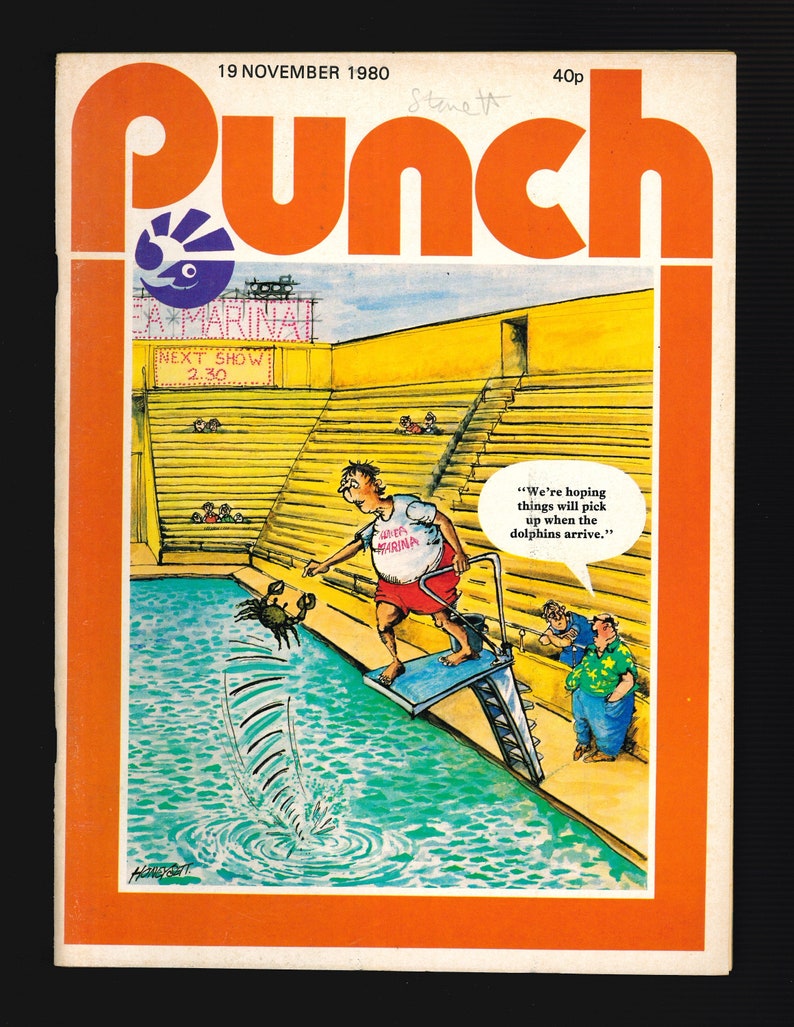 Punch Nov 1980 Bundle von 3 Kopien Vintage Original Satire Magazine Bild 2