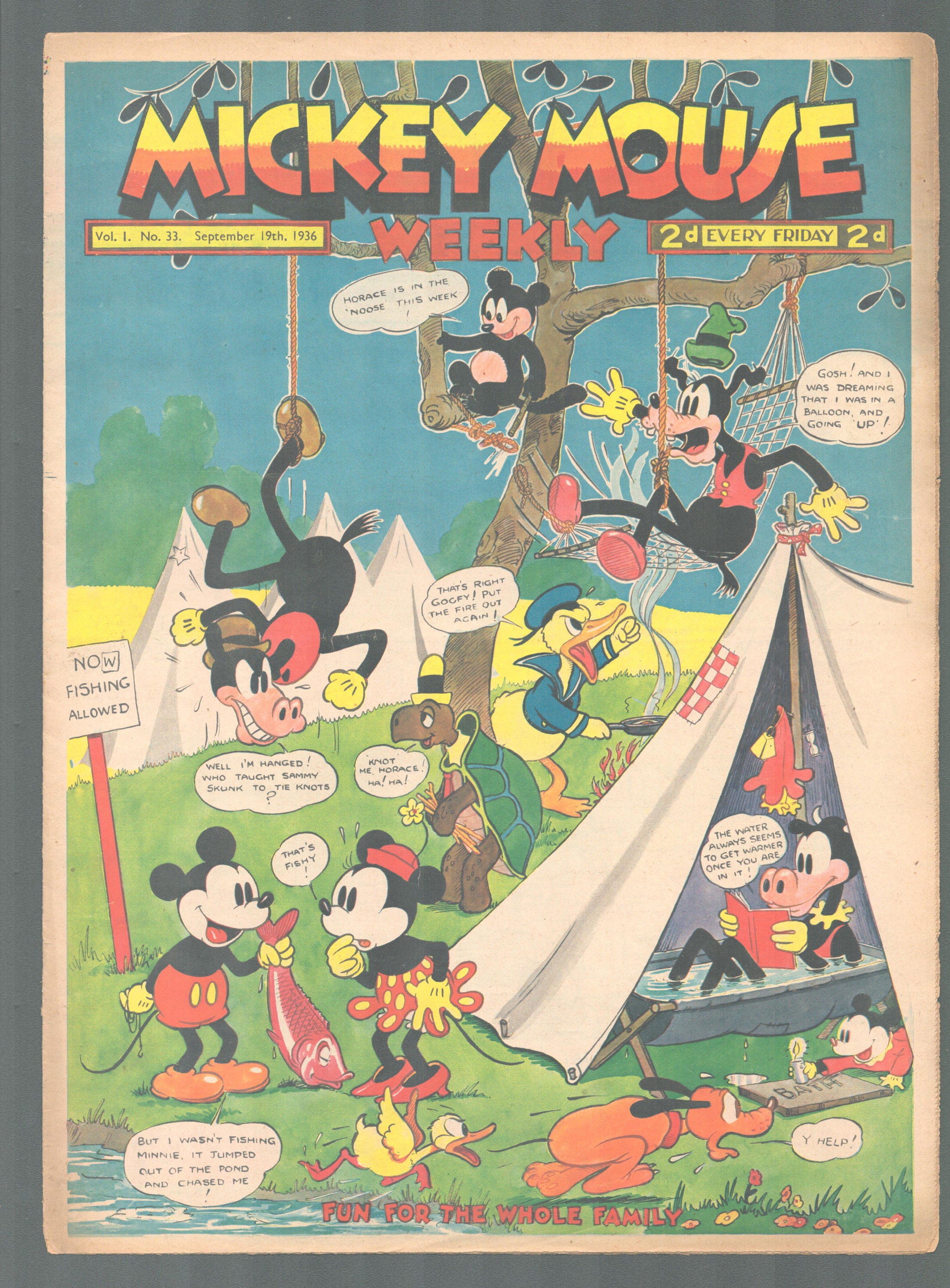 Mickey Mouse Weekly Vol 1 No 33 Sept 19 1936 UK Comic DISNEY -  Canada