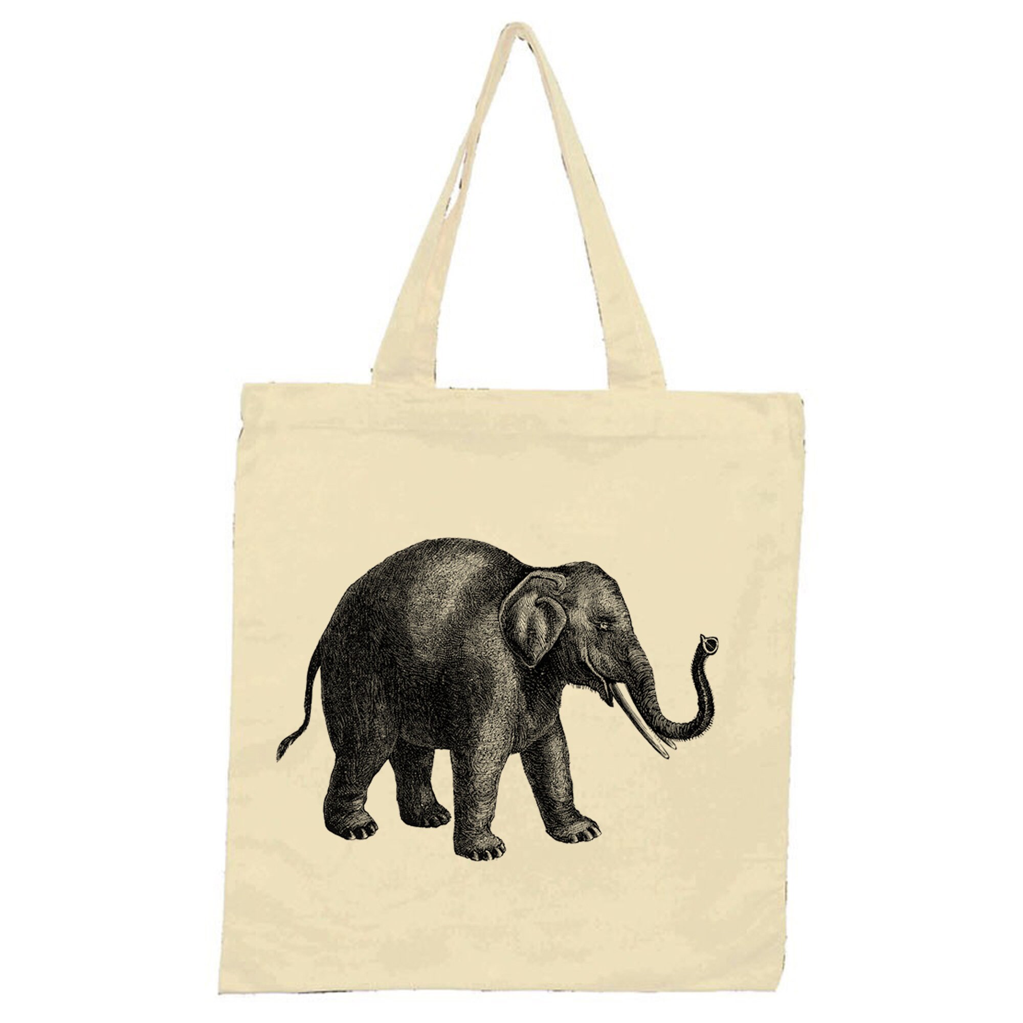 Elephant Tote Bag Natural Colour Birthday Gift Present Re Etsy