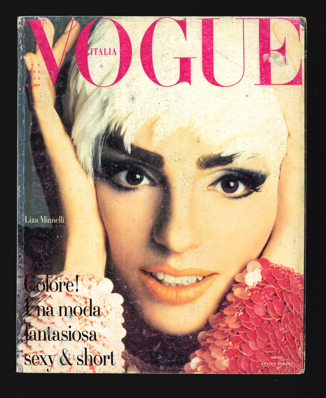 vogue italia 1991 別冊付録付き 　super model VOGUE Magazine Italia 1991 Yasmeen Ghauri LINDA EVANGELISTA