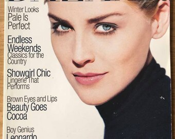 Harper's Bazaar  US Nov 1995 American Vintage Original  Fashion Magazine Gift Birthday Present Sharon Stone cover