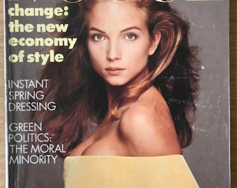 Vogue UK March 1988 Original Vintage Fashion Magazine Collections Issue Advert by Liberty