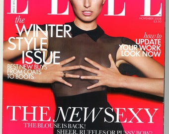 Elle UK Nov 2008 Original Winter Issue Fashion Magazine Gift Present Birthday Karolina Kurkova cover