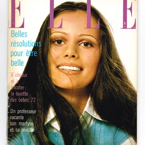 Elle Jan 10 1972 Französische Ausgabe Vintage Magazine