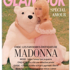 Glamour no 48 Nov 1992 French Original Foreign France Vintage Fashion Magazine  Madonna cover photo by Steven Meisel