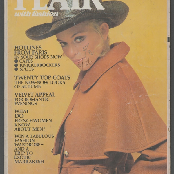 Flair Oct 1970 British Original Vintage Fashion Magazine