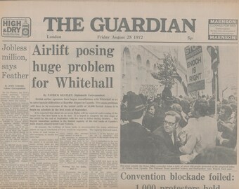 Guardian Aug 25 1972 Original Vintage Rare Newspaper