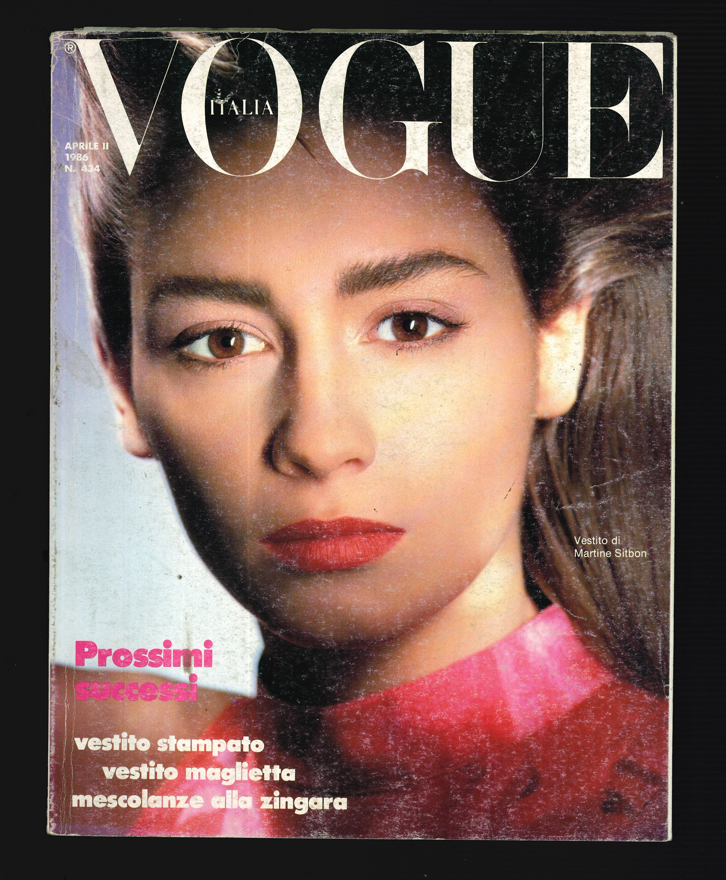 Vogue Italia April 1986 Original Vintage Fashion Magazine Sophia