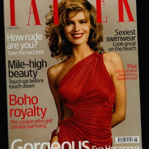 Tatler June  2005 Fashion Magazine Cover: Eva Herzigova