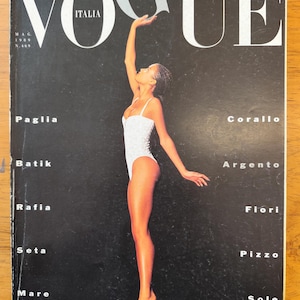 ヴォーグ イタリア 1989年5月号 ヴェロニカ・ウェッブ リンダ・エヴァンジェリスタ タチアナ・オードリー・ヘプバーン カルティエ ロレックス