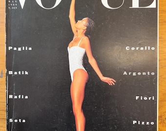 Vogue Italia Mayo 1989 VERONICA WEBB Linda Evangelista Tatjana Audrey Hepburn Cartier Rolex