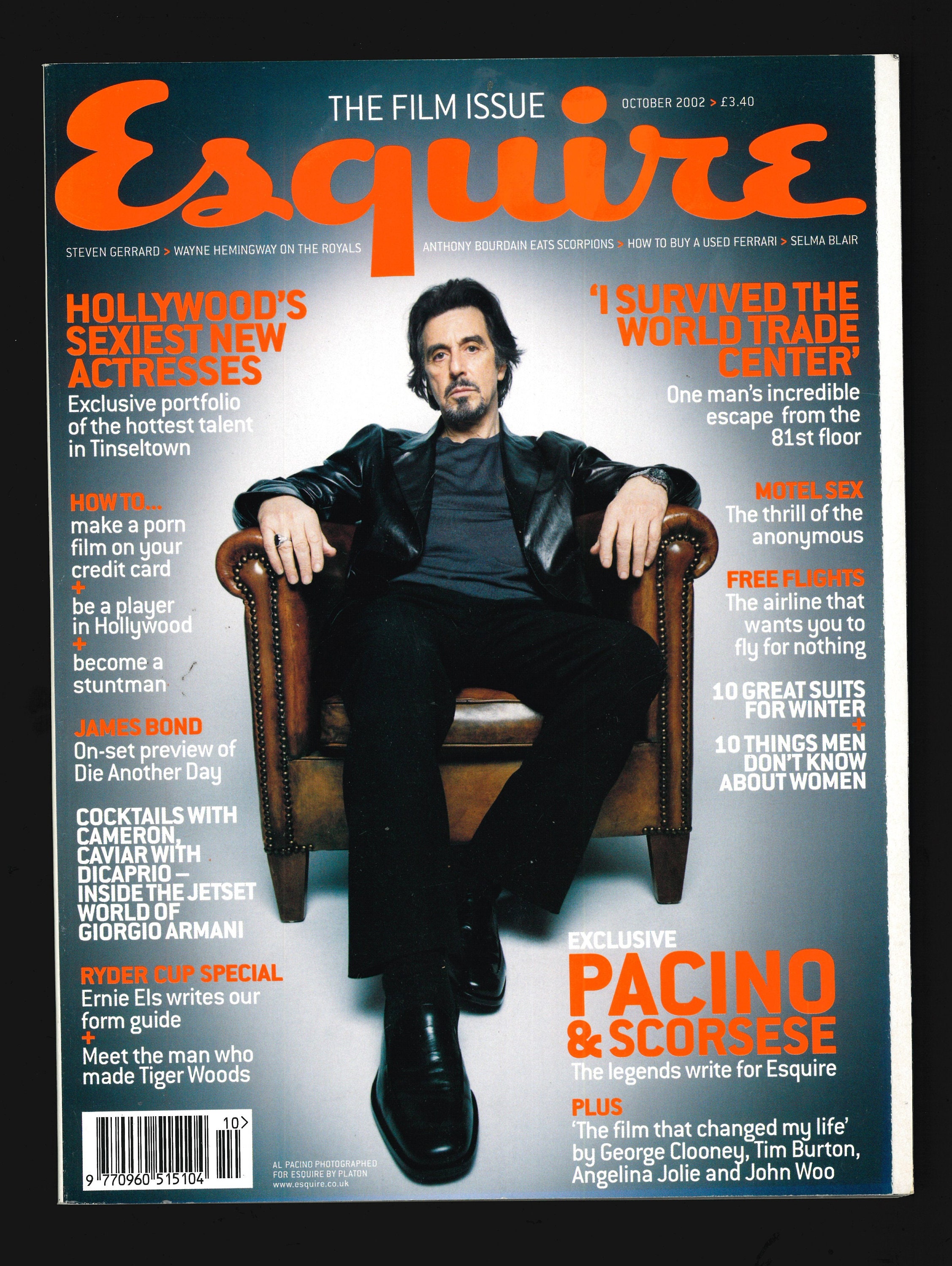 Esquire Magazine UK Oct 2002 Cover: Pacino - Etsy