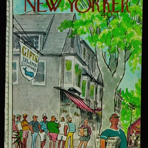 New Yorker Original Magazine Aug 6 1973 Cover Theme by Charles Saxon Souvenirs Tourists Vacation