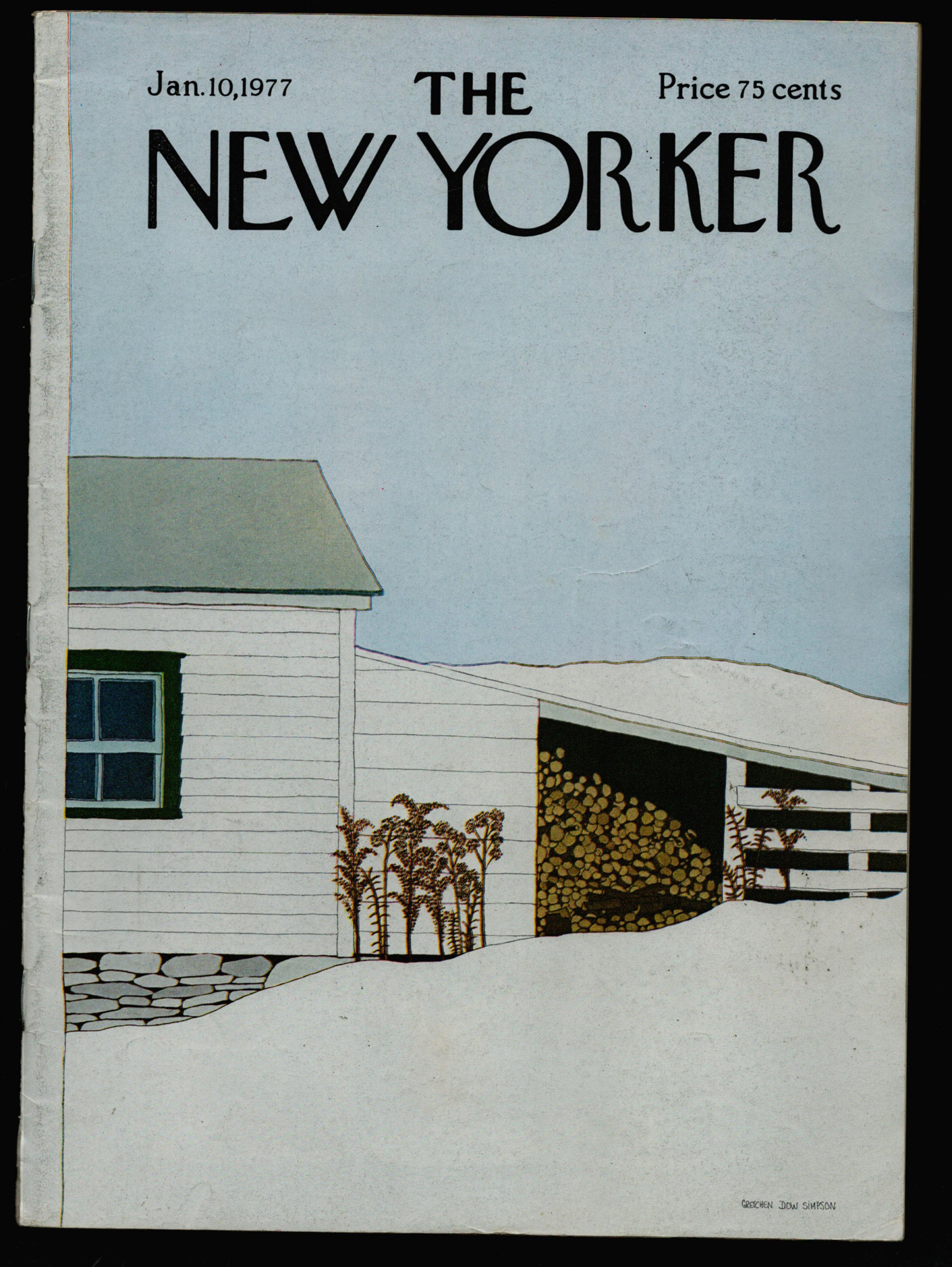 New Yorker Jan 10 1977  Full Magazine Gretchen Dow Simpson Country Woodshed