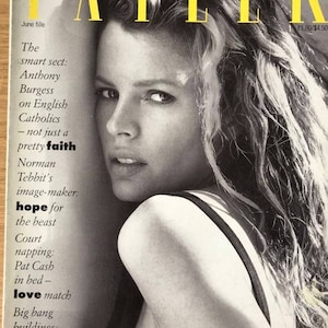 Tatler June 1987 vol 282 no 6 Original Vintage Fashion Magazine  Kim Basinger cover, Alexandra & Sophie Marr